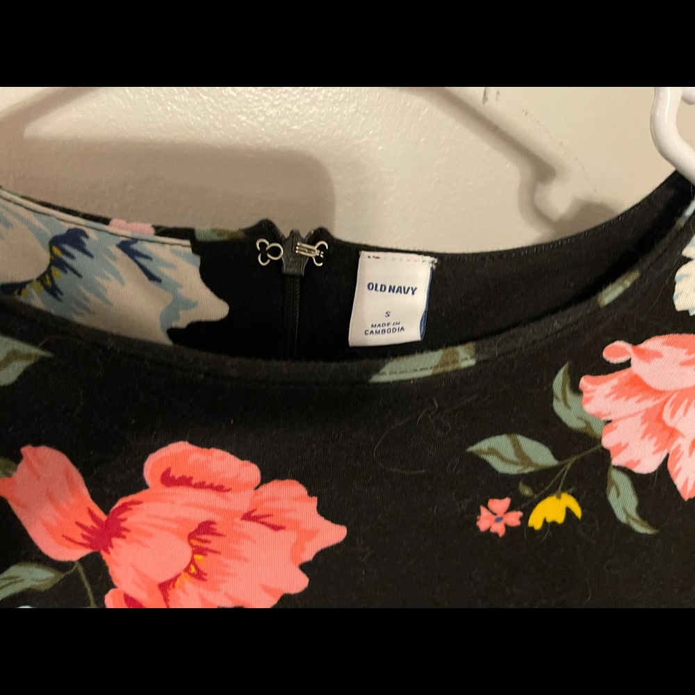 Old Navy black tailored a line dress